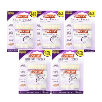 The Doctors Brushpicks Interdental Toothpicks - 275 Ea ( Pack of 5 )