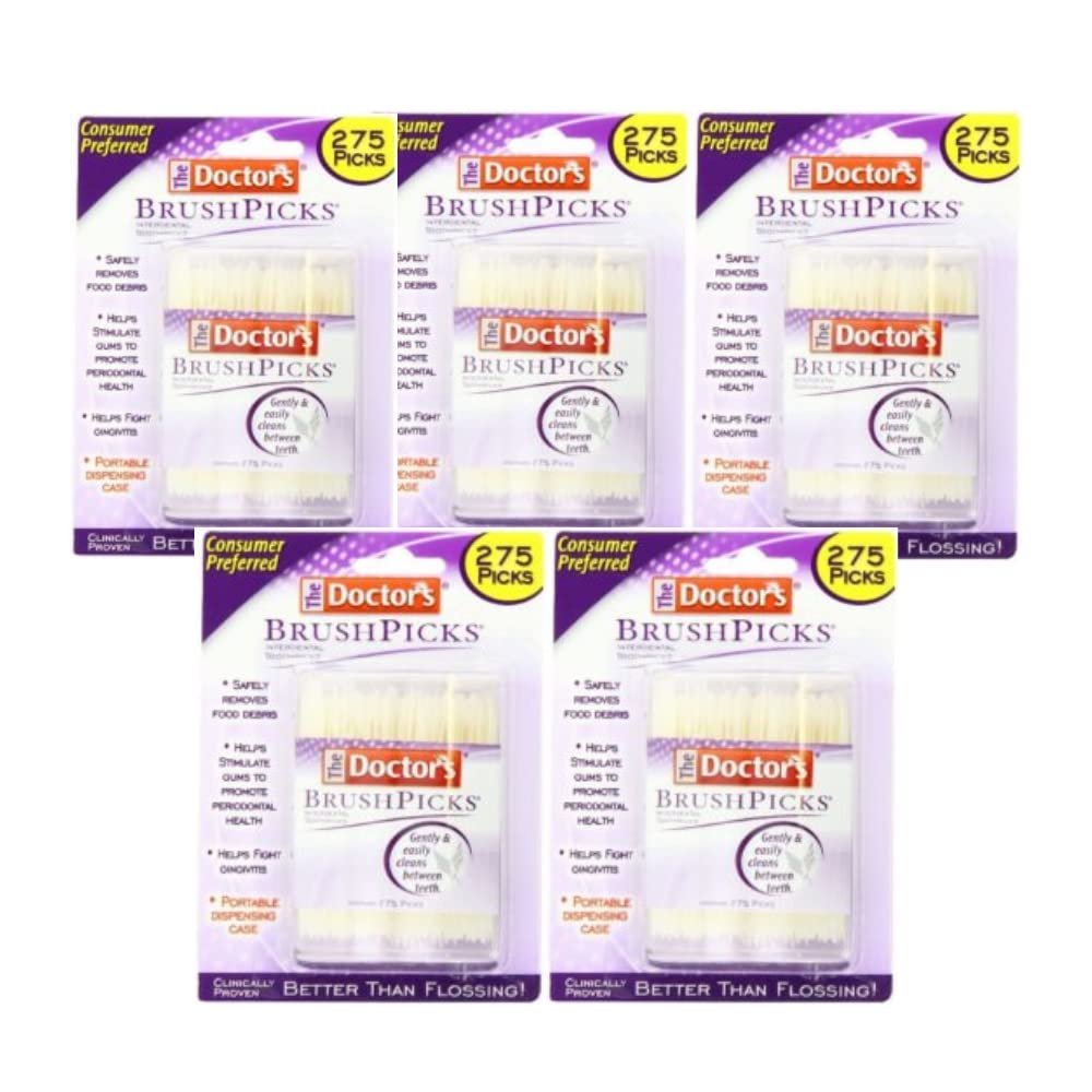 The Doctors Brushpicks Interdental Toothpicks - 275 Ea ( Pack of 5 )