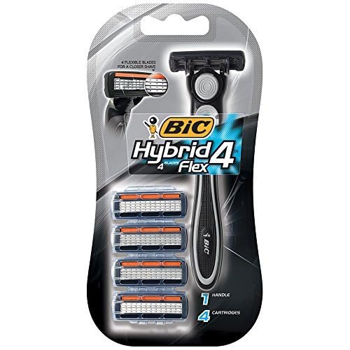 Bic Hybrid 4 Advance For Men, Disposable 4-Blade System 1 ea (Pack of 10)