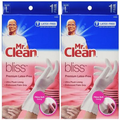 Mr. Clean Bliss Premium Latex-Free Gloves, Large, 2 pairs by Mr. Clean