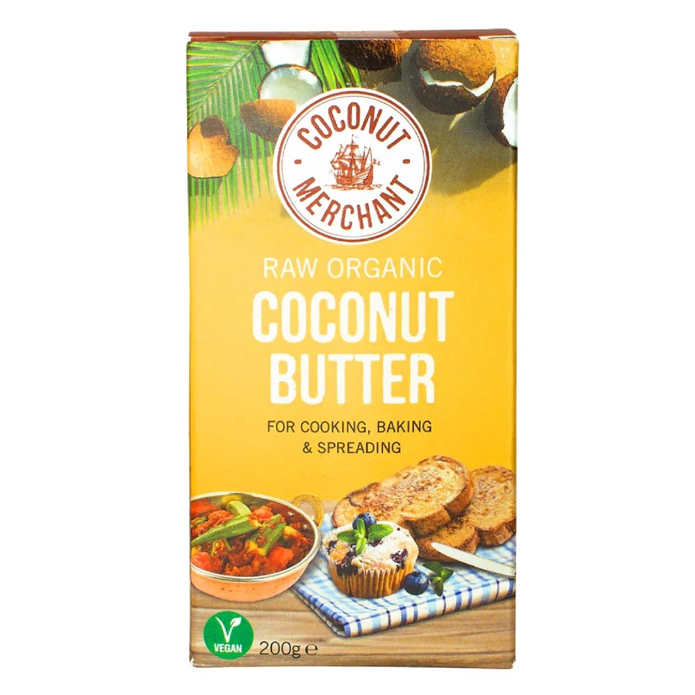 Coconut Merchant Organic Coconut Butter 200g | 100% Pure Coconut | Dairy Free, Vegan & Gluten Free | Zero Cholesterol | Rich in MCTs & Lauric Acid