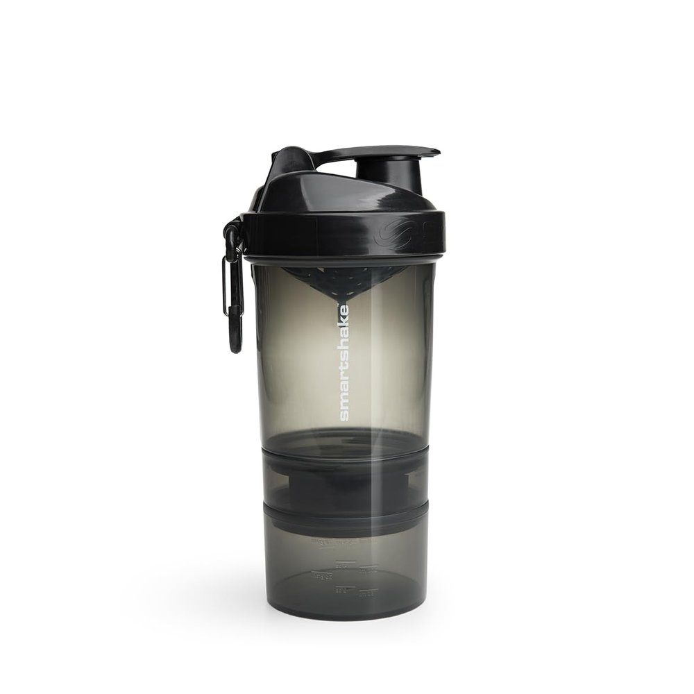 Smartshake Original2Go Polypropylen Shaker Cup, 600 ml Capacity, Gun Smoke Black