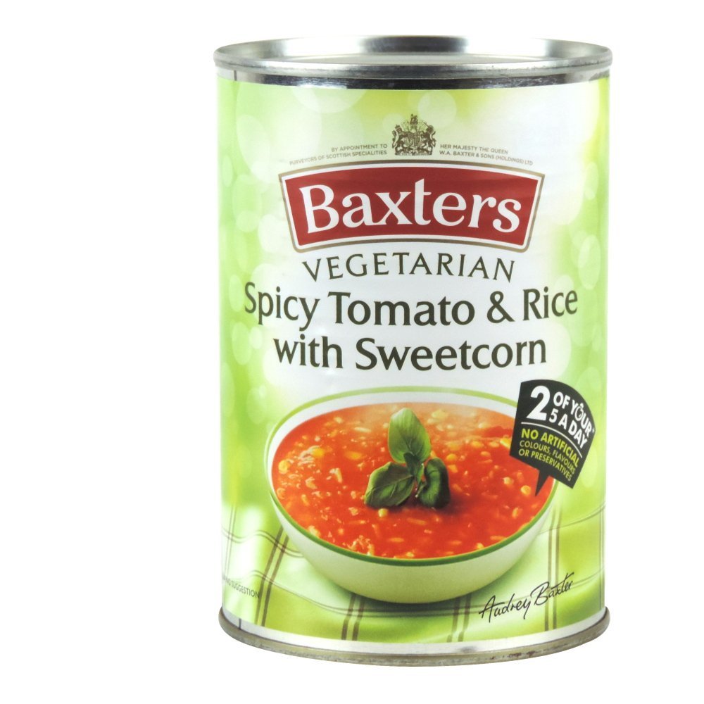 Baxters - Vegetarian - Spicy Tomato & Rice with Sweetcorn - 400g (Case of 12)
