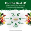 Nu U Nutrition - A-Z Multivitamin Tablets for Men & Women - 365 Tablets - 12 Month Supply - 25 High Strength Essential Multivitamins & Minerals Including Iron, Zinc, Vitamin B12 & D3 - Made in The UK view 2