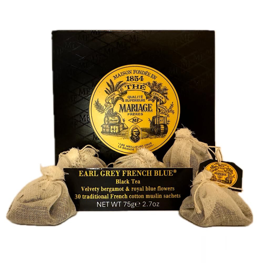 Mariage Frres - Earl Grey French Blue - Muslin Tea sachets 75g