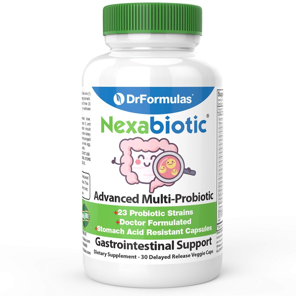 DrFormulas Nexabiotic 23 Probiotics for Women and Men - Dr. formulated with Lactobacillus Acidophilus, Bifidobacterium Infantis, Saccharomyces Boulardii, 17.25 Billion CFUs