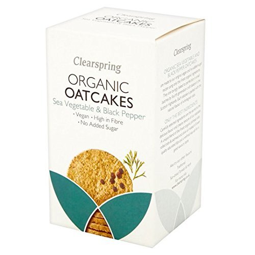 Clearspring Organic Sea Vegetable & Black Pepper Oatcakes 200g