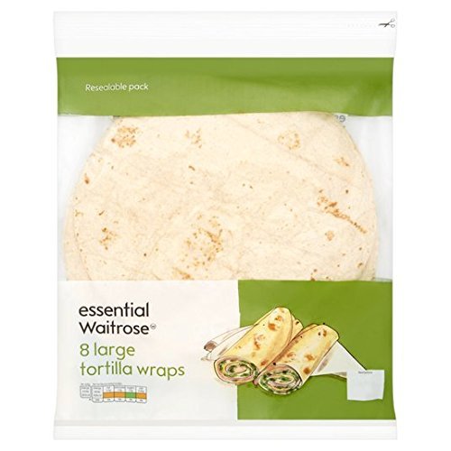 Essential Waitrose Plain Large Tortilla Wraps 8 per pack