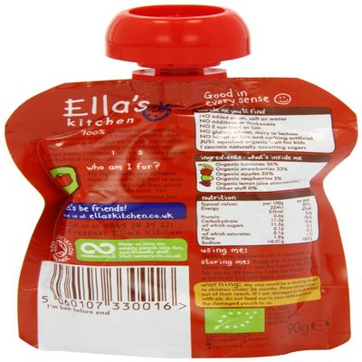 Ella's Kitchen Organic Smoothie Fruits The Red One Single 90g