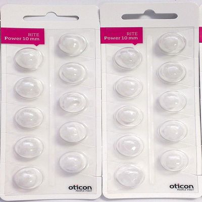 (20 Pack) Oticon 10 mm POWER Domes for: Intiga, Agil, Agil Pro, Acto, Acto Pro, Dual, Epoq and Delta. by Hearing Aid Supply Shop
