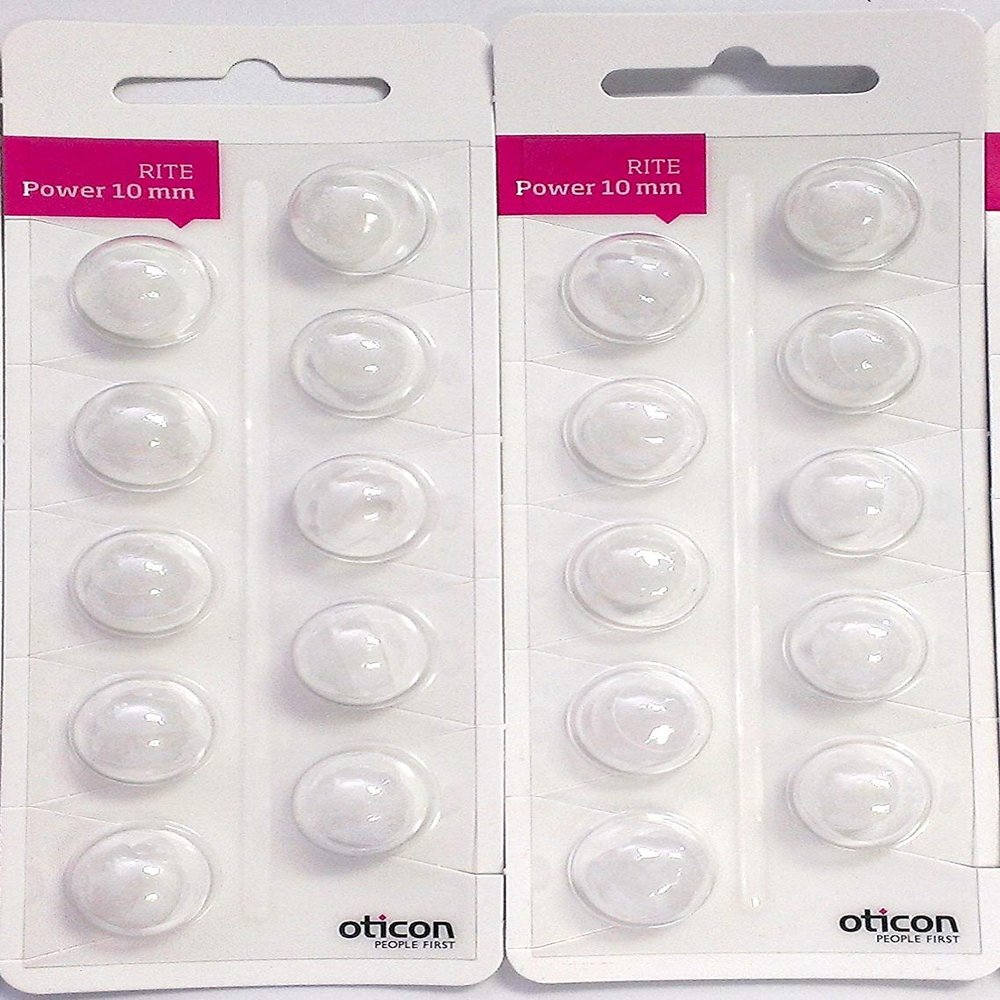 (20 Pack) Oticon 10 mm POWER Domes for: Intiga, Agil, Agil Pro, Acto, Acto Pro, Dual, Epoq and Delta. by Hearing Aid Supply Shop