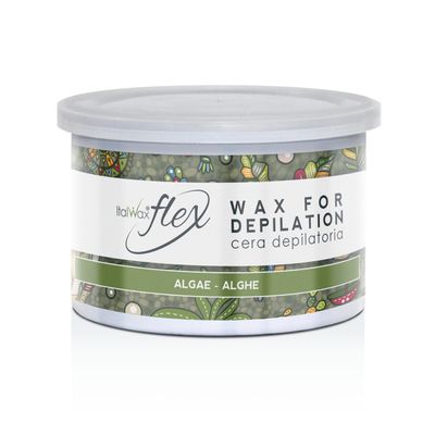 Italwax Flex Algae 400ml - Soft wax for hair removal - Unscented - Liposoluble syntetic formulation - Ideal for waxing all body area