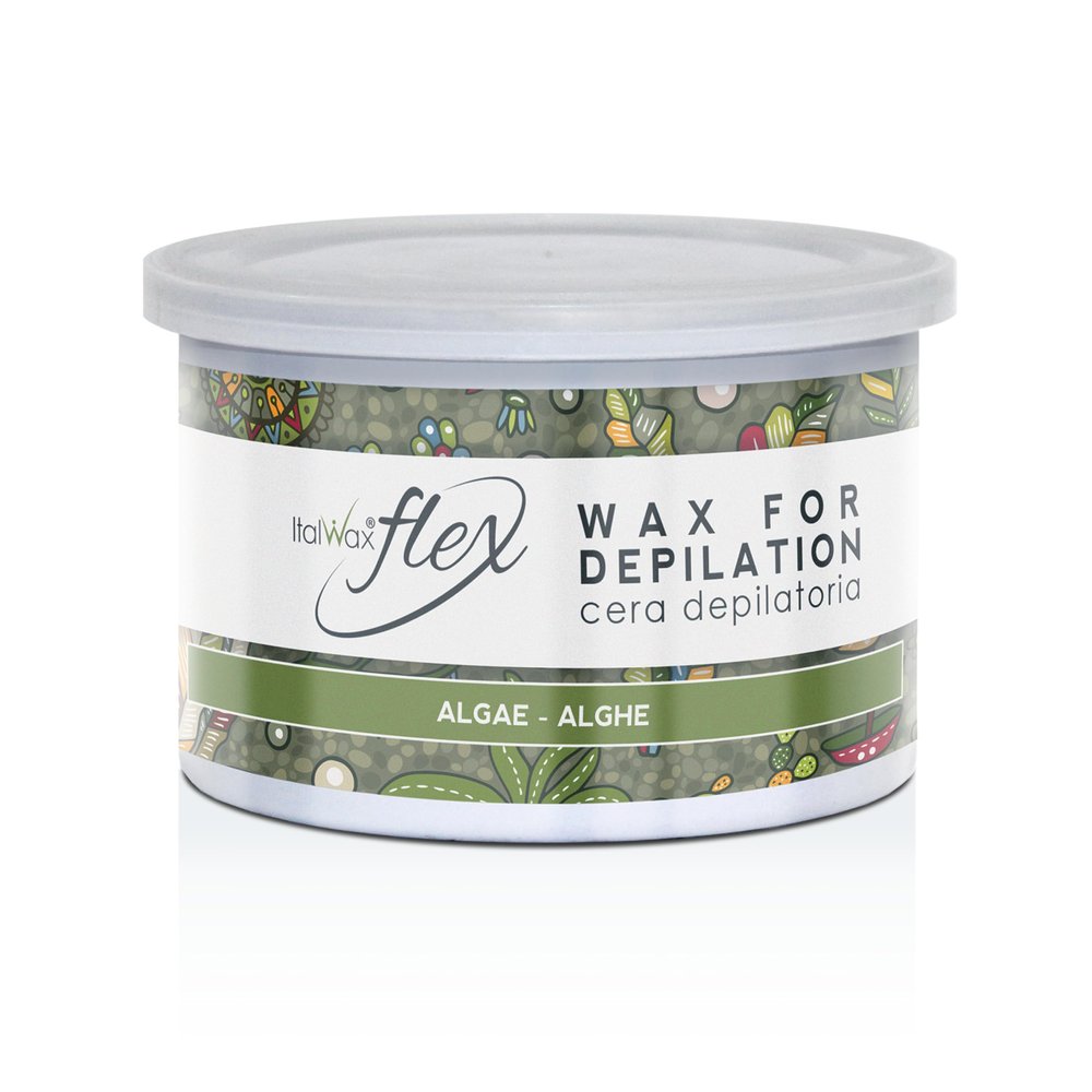 Italwax Flex Algae 400ml - Soft wax for hair removal - Unscented - Liposoluble syntetic formulation - Ideal for waxing all body area