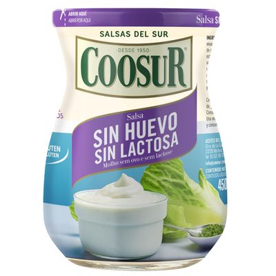 Salsa Coosur Sin Huevo Sin Lactosa 450g