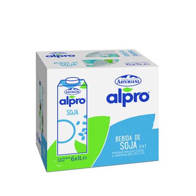 Alpro Central Lechera Asturiana Original Soy Beverage - 6 x 1000 m Package