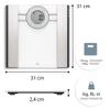 ADE Smart Body Analyser Scale BA 1601 FITvigo (digital body fat scale with app and bluetooth, for analysis of weight, body fat, body water, muscle mass and BMI) silver view 2
