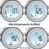 ADE Smart Body Analyser Scale BA 1601 FITvigo (digital body fat scale with app and bluetooth, for analysis of weight, body fat, body water, muscle mass and BMI) silver view 3