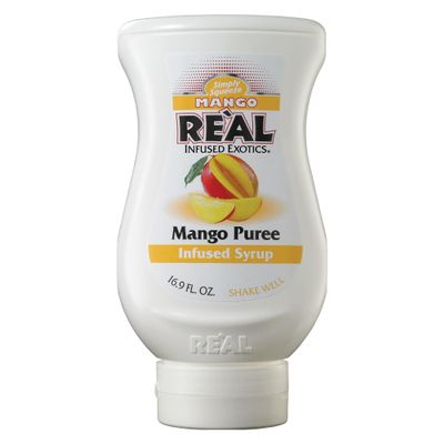 Real Syrup | Mango Puree Infused Fruit Syrup | Made with Real Mango | 500ml |Natural Ingredients| Cocktails, Baking, Smoothies, Mixing Drinks, Desserts, Cooking