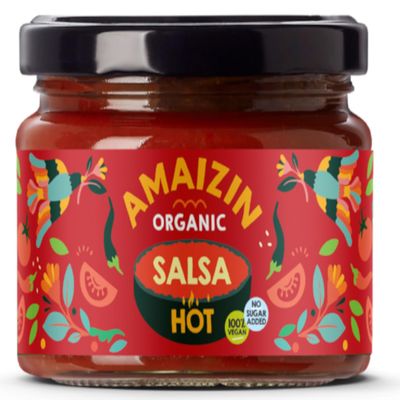 Amaizin Organic Chips Dip Hot Salsa 260 g