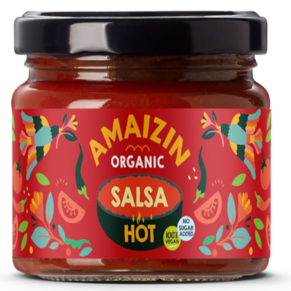 Amaizin Organic Chips Dip Hot Salsa 260 g