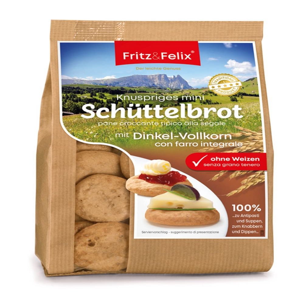 Crispy Bread with Wholemeal Spelt Package 125 gr. - Fritz & Felix