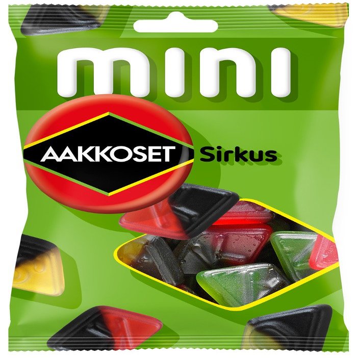 2 Bags x 120g of Malaco Aakkoset Sirkus - Mix of Salmiac, Liquorice & Fruity (ABC) Wine Gums Candy - Sweden