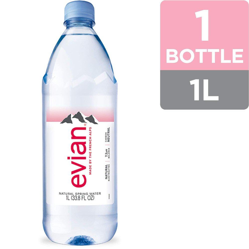 Evian Bottled Water 1 L 12 ct (Pack of 12)