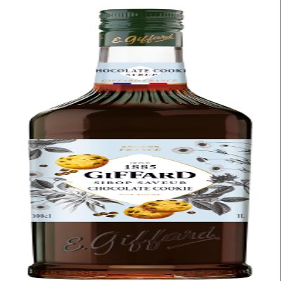 GIFFARD - Chocolate Cookie Flavour Syrup - French Recipe and Made - Gourmet and Chocolatey - 1 Litre, 0.0% vol, 100cl