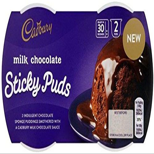 Cadbury Sticky Puds Milk Chocolate 2 per Pack