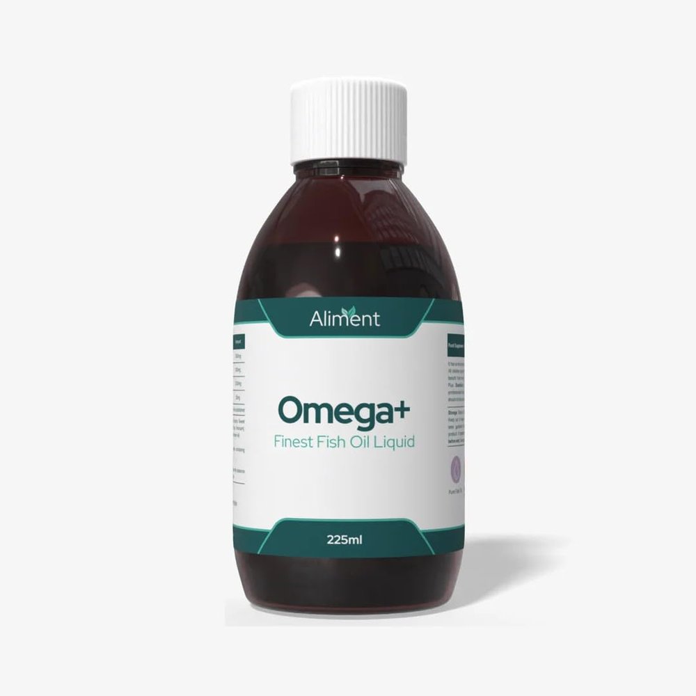 Aliment High Strength Omega-3 Plus Fish Oil Liquid - 2300mg EPA & DHA per 5ml - Molecularly Distilled Pure Fish Oil - Natural Orange Flavour - 200ml