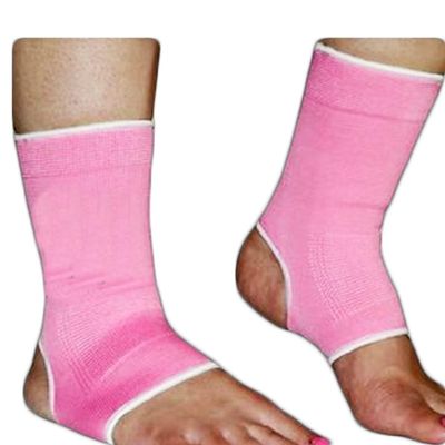 2 x Elasticated Pink Ankle Support Sprain Brace Arthritis Strain Sleeve Bandage Wrap Ladies Womens Girls