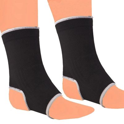 2 x Elasticated Black Ankle Support Sprain Brace Arthritis Strain Sleeve Bandage Wrap Unisex