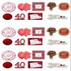 27 Stand Up 40th Ruby Wedding Anniversary Edible Wafer Paper Cake Toppers Decorations view 2