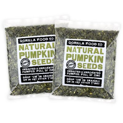 Gorilla Food Co. Pumpkin Seeds - 1.6kg (2 x 800g) | Raw | High Protein | Non-GMO | Grade AA