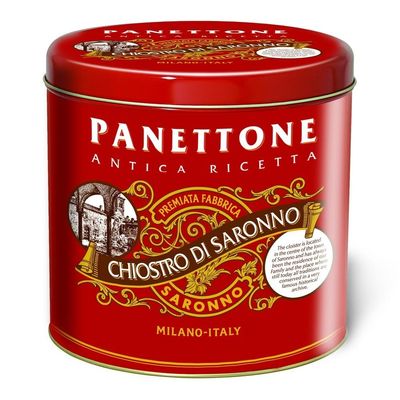Chiostro di Saronno Specialita Panettone Classic in Metal Tin Frame 1 kg
