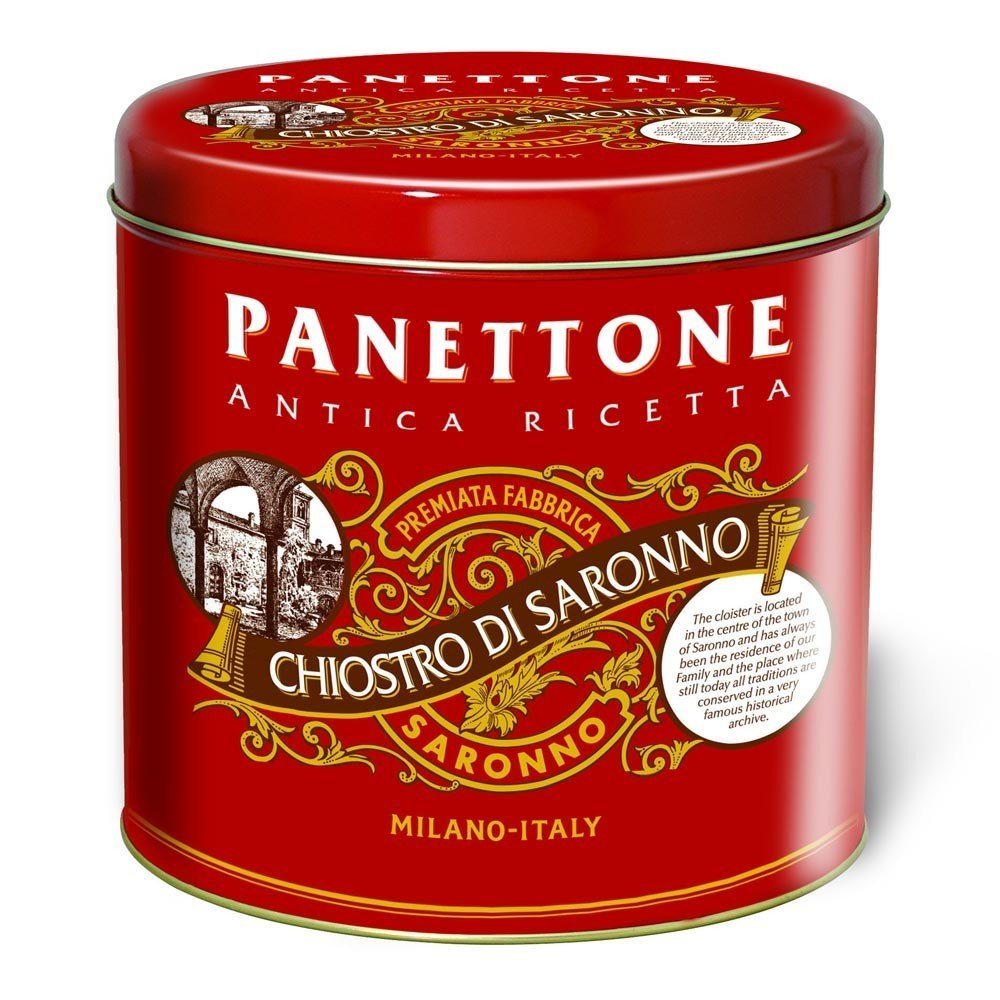 Chiostro di Saronno Specialita Panettone Classic in Metal Tin Frame 1 kg