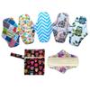 6PCS 10 Inch Bamboo Menstrual Pads Reusable Washable +1 Wet Bag (M10-6-01) view 1