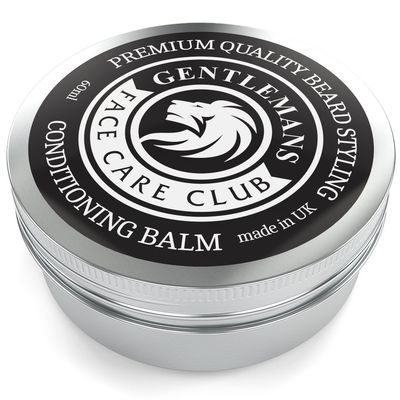Gentlemans Face Care Club Beard Balm - Premium Quality Conditioning Butter For Creating Beard Styles, Goatees, Sideburns + Moustaches Extra Large 60ml Tub
