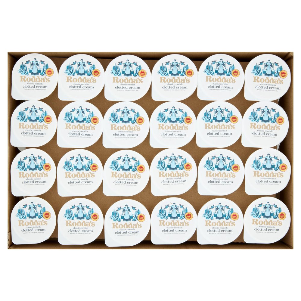 Roddas Frozen Cornish Clotted Cream Portion Pots - 48 x 40g | Individual Pots for Afternoon Tea, Fund Raising Events, Catering, Groups & Parties | Cream by Post