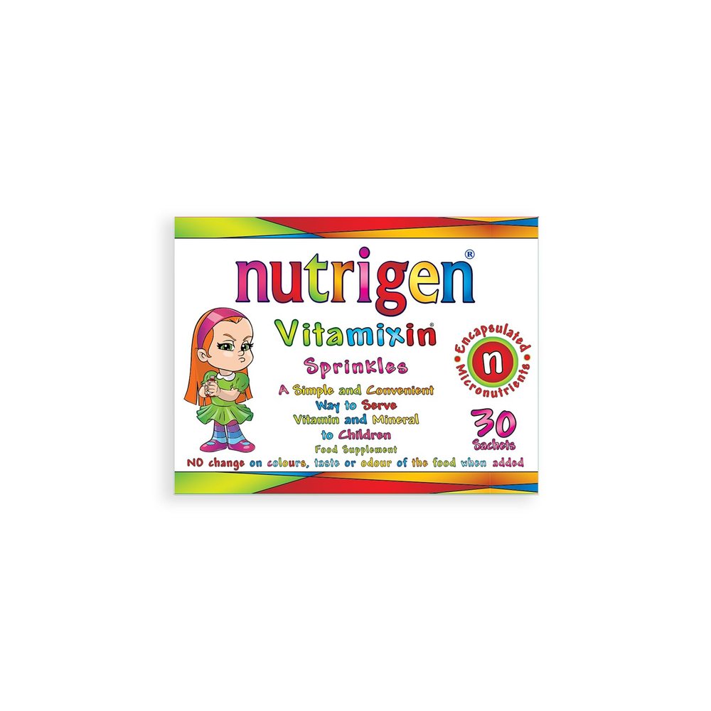 Nutrigen Vitamixin Sprinkles  multivitamin and Mineral Powder for Toddlers and Young Children. Encapsulated micronutrients to Improve Acceptance and Effectiveness in The Body, 30 sachets