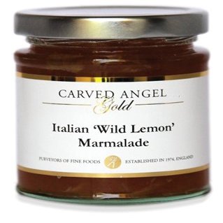 Carved Angel Gold - Italian Wild Lemon Marmalade - Perfect for Hot Toast, Fresh Pancakes, Patisserie and More - Mix with Olive Oil for a Salad or Fish Dressing - 215g