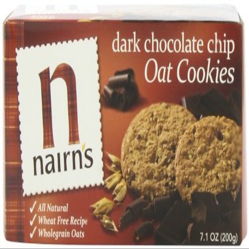 Nairns Dark Chocolate Chip Oat Cookies, 7.1-Ounce (Pack of 4) by Nairn's