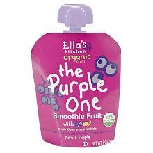Ella's Kitchen Organic Smoothie Fruit Organic Baby Food - Purple One - blend of black currant, blueberry, apple and banana - 3 oz pouch by Ella's Kitchen