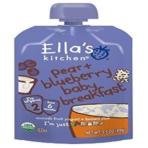 Ella's Kitchen Pear + Blueberry Baby Breakfast, Stage 2, 3.5 oz by Ella's Kitchen