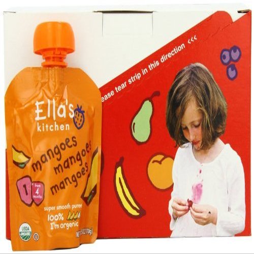 ELLA'S KITCHEN | First Taste-Mango (Organic) 2.5 Oz [Gluten Free] [1 Pack] by ELLAS