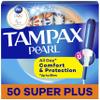 Tampax Pearl Plastic Tampons, Super Plus Absorbency, Unscented, 50 Count view 1