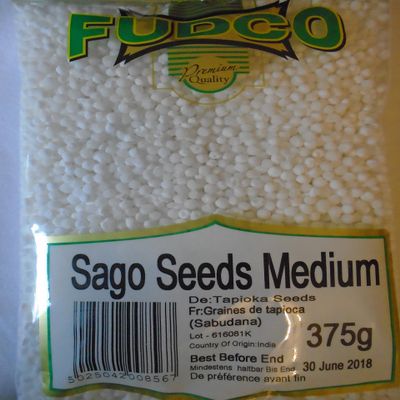 Fudco Sago (Tapioka) Seeds Medium 375g (Pack of 2)