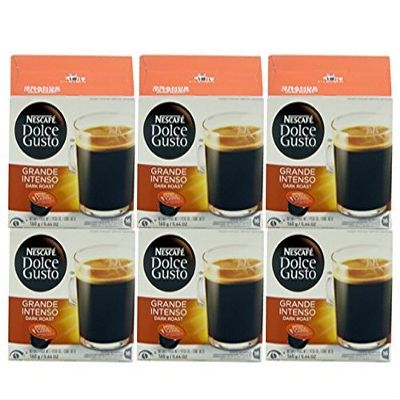Dolce Gusto Dark Roast Capsules For The Dolce Gusto Machine By Nescafe (Case of 6 packages; 96 Capsules Total) by Nescaf
