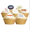 24 Precut Congratulations Edible Wafer Paper Cake Toppers Decorations view 1