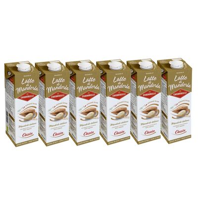 6x Condorelli Latte di mandorla 1l Almond Milk Drink Unsweetened